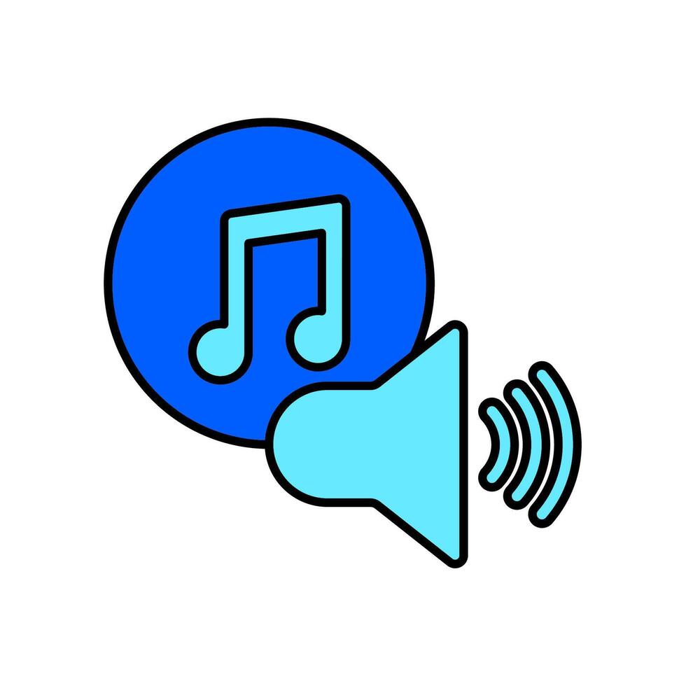 Icon a audio, isolated against a clean background. vector