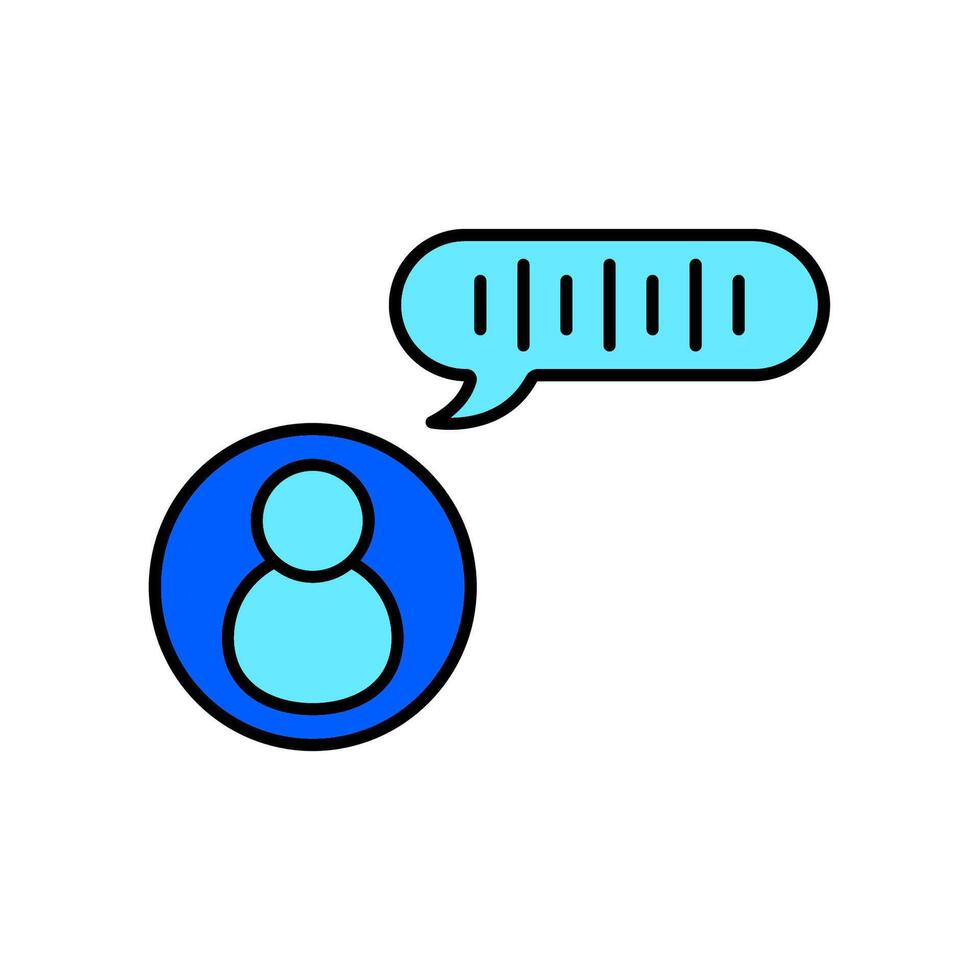 Icon a voice, isolated against a clean background. vector