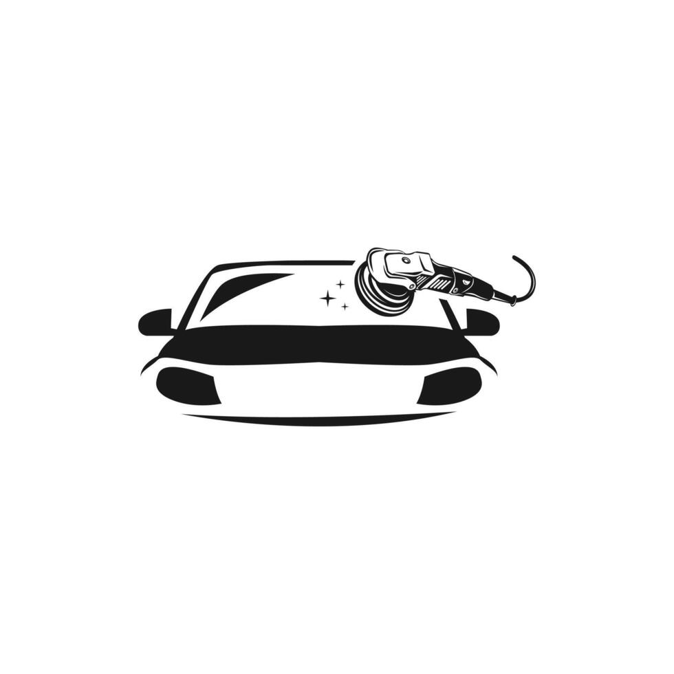car Auto detailing logo Carwash spa Automotive automobile logo design silver gradation vector