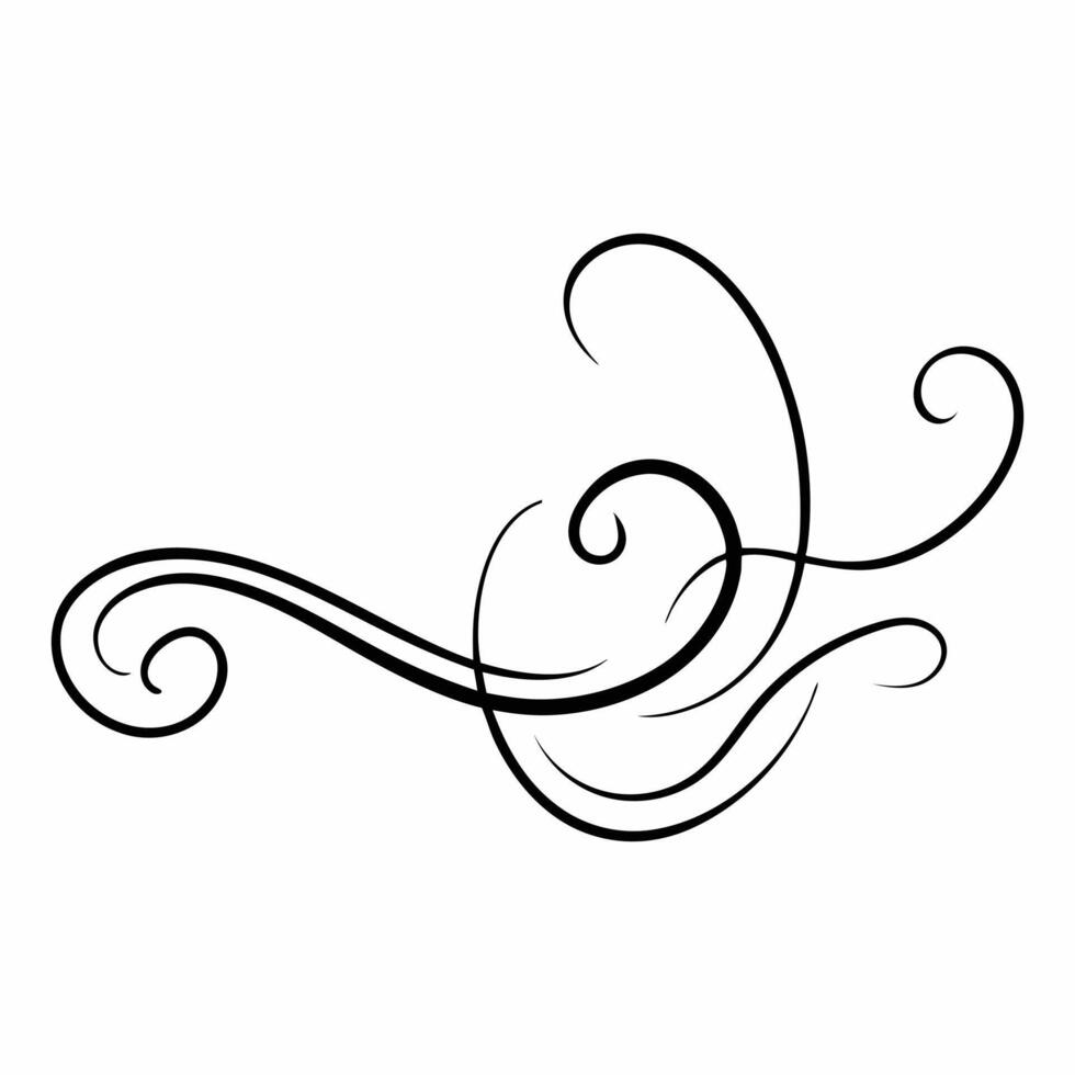 Curly Swirly decorative elements vector