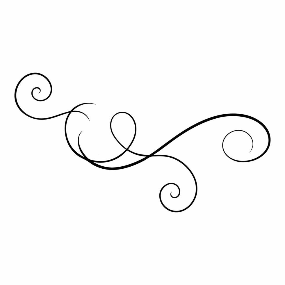 Ornament stroke typography elements vector