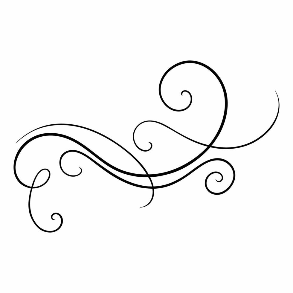 ornate swirls line swings vector