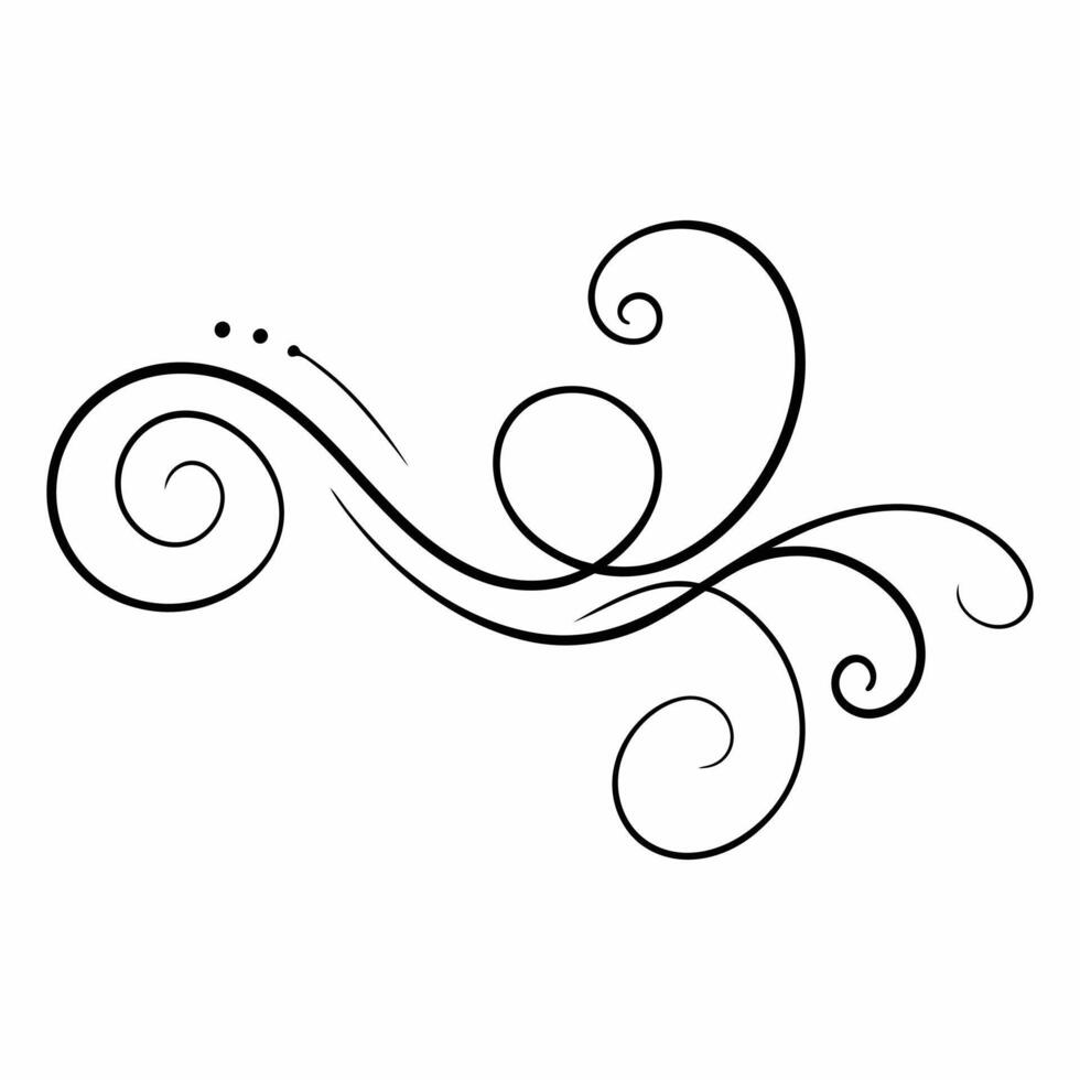 flourish swirls decorative accent vector