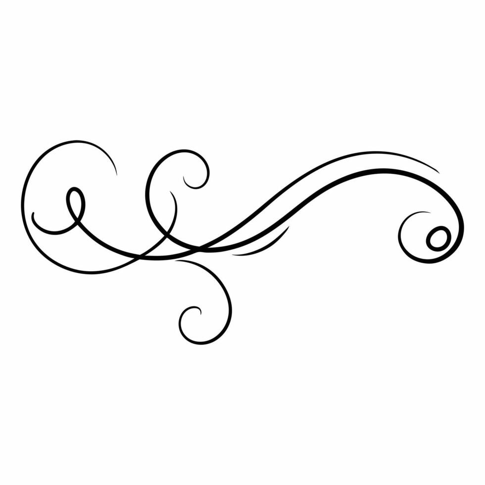 lettering swirls decorative elements vector