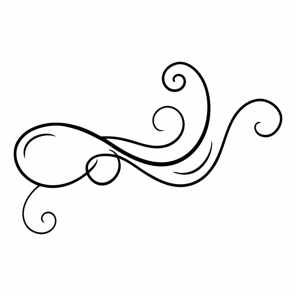 flourish swirls ornate vector