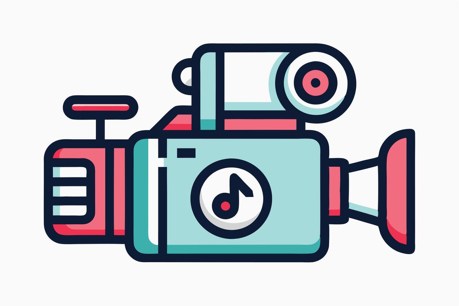 Colorful Illustration of a Music Camera vector