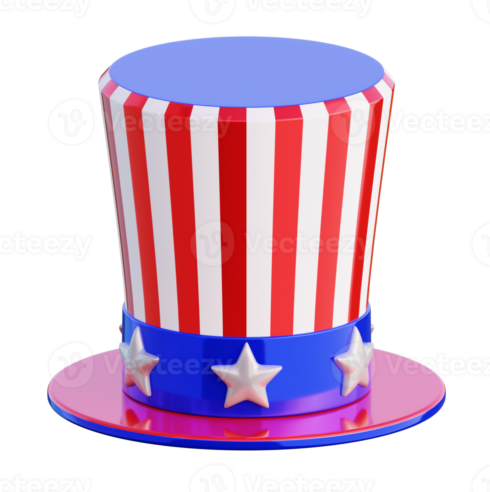 an american hat with stars and stripes on it png