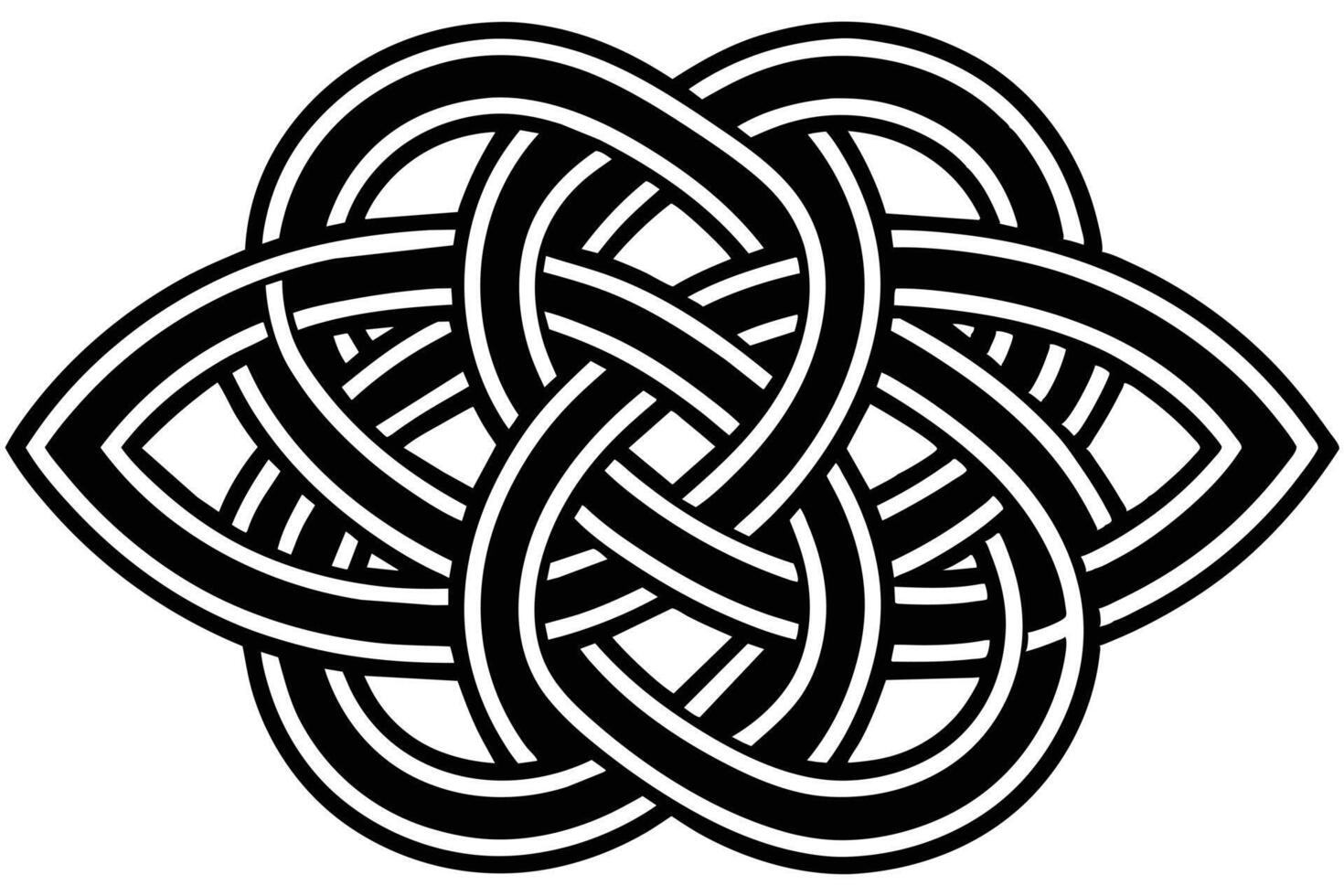 Intricate Celtic Knotwork Design in Adobe Illustrator vector
