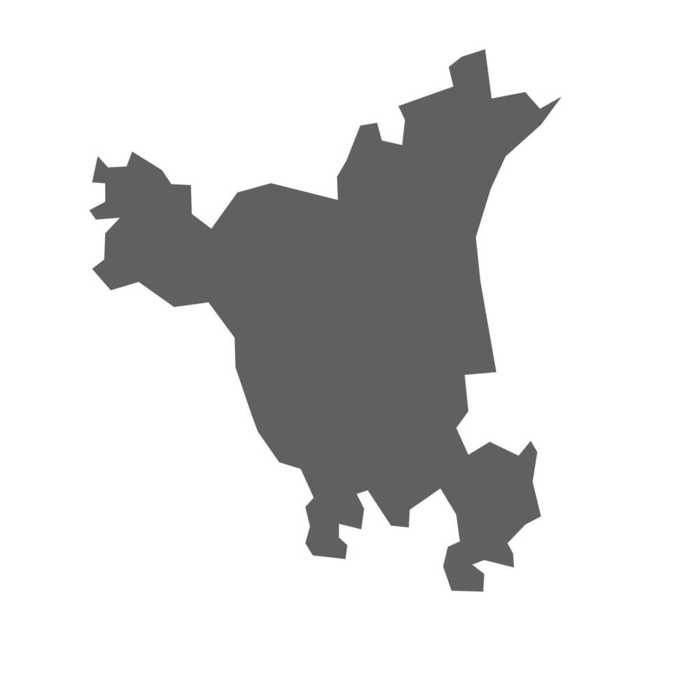 A gray map of the Haryana State of India. State of India. vector