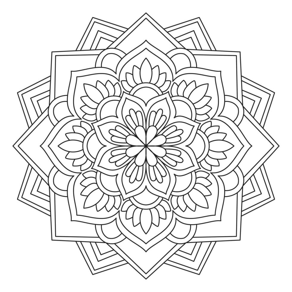 Kaleidoscopic pattern of old ceramic tiles decorations mandala design vector