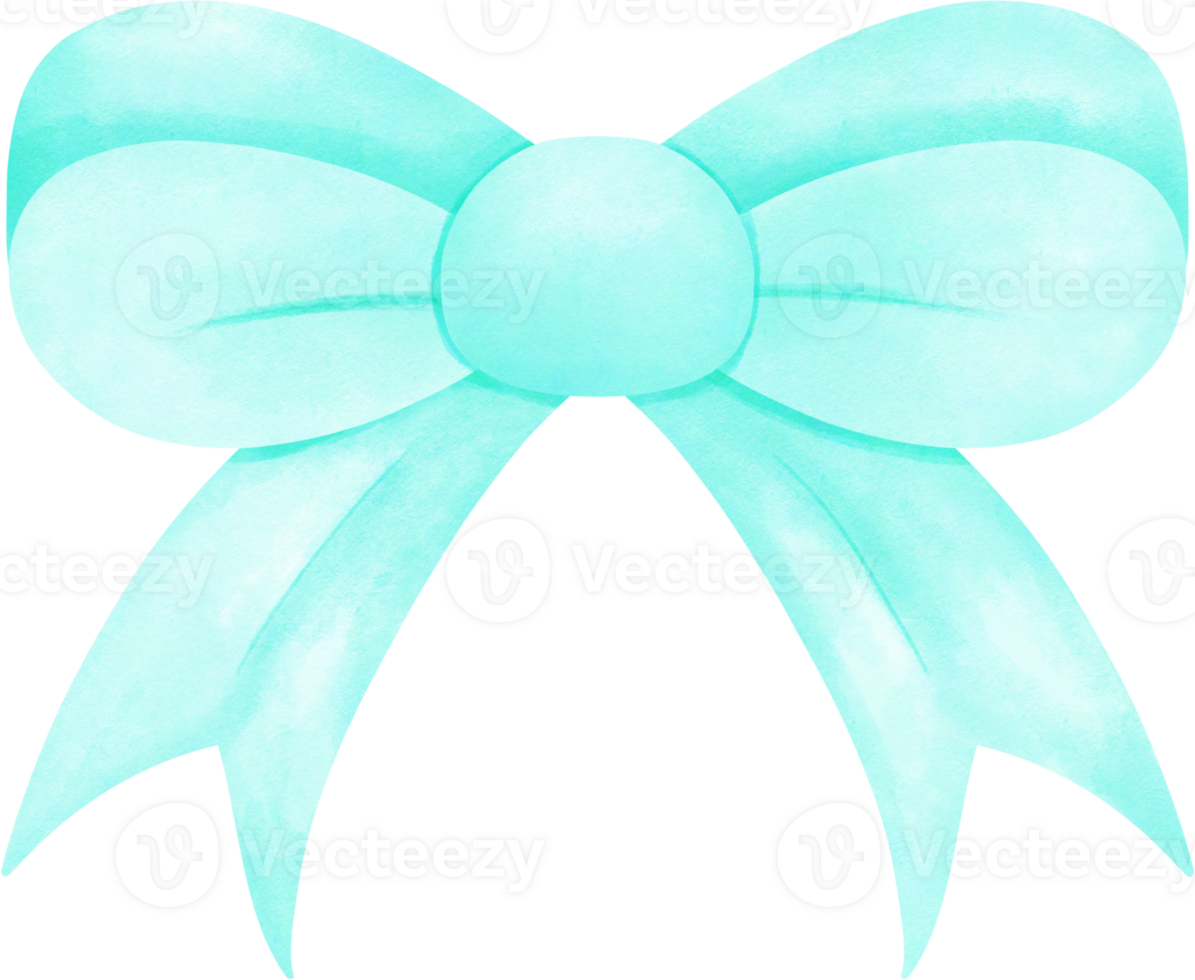 Ribbon Bow Blue Cute drawing. png