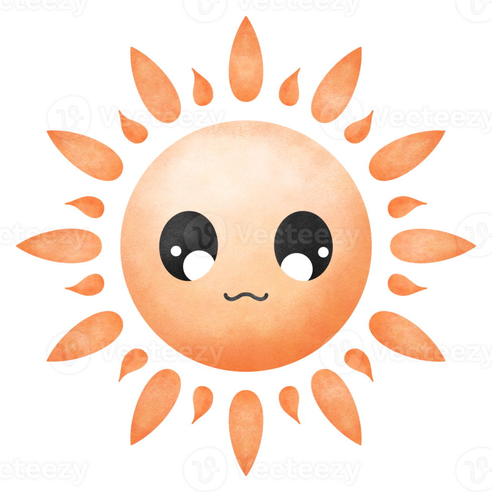 Sun with Small Rays cute drawing png