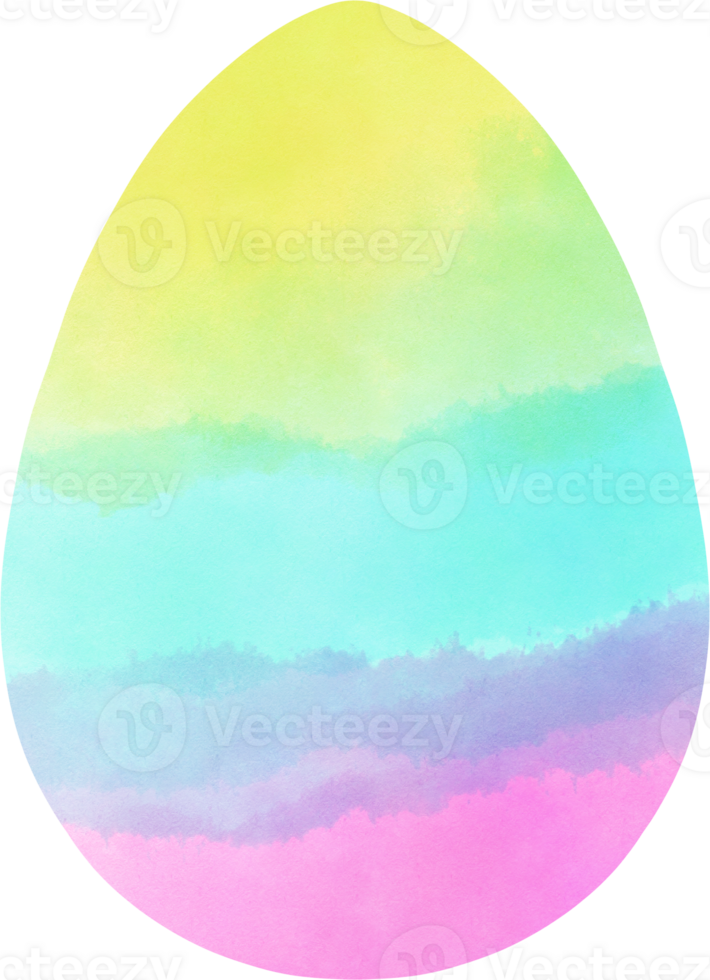 Easter Egg Rainbow Gradient Cute drawing png