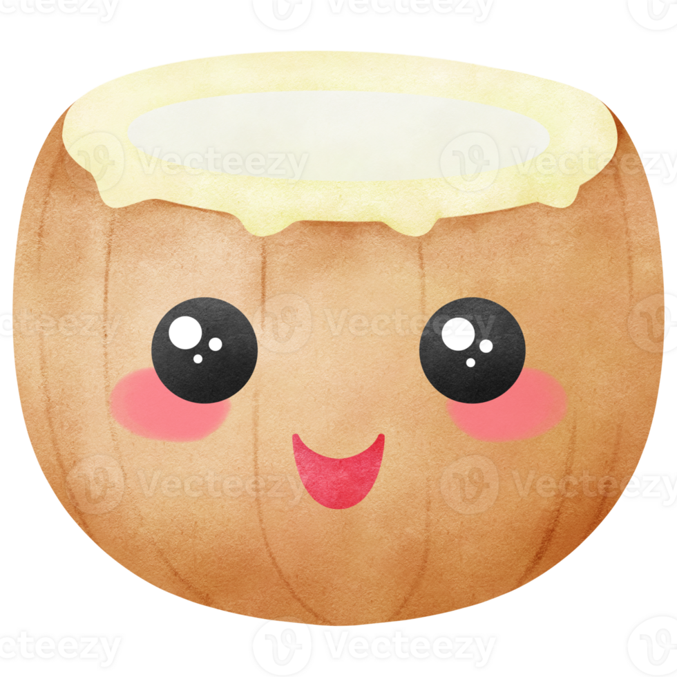 Coconut cute drawing png