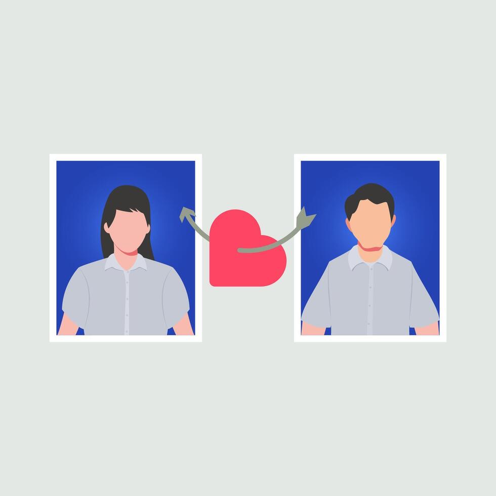Couple get married formal photos illustration vector