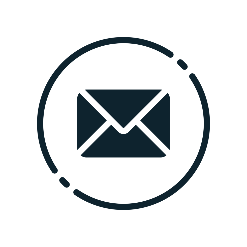 Design Illustration graphic of message icon with glyph style. Suitable for UI, mobile design, web design, etc. Transparent Background. png