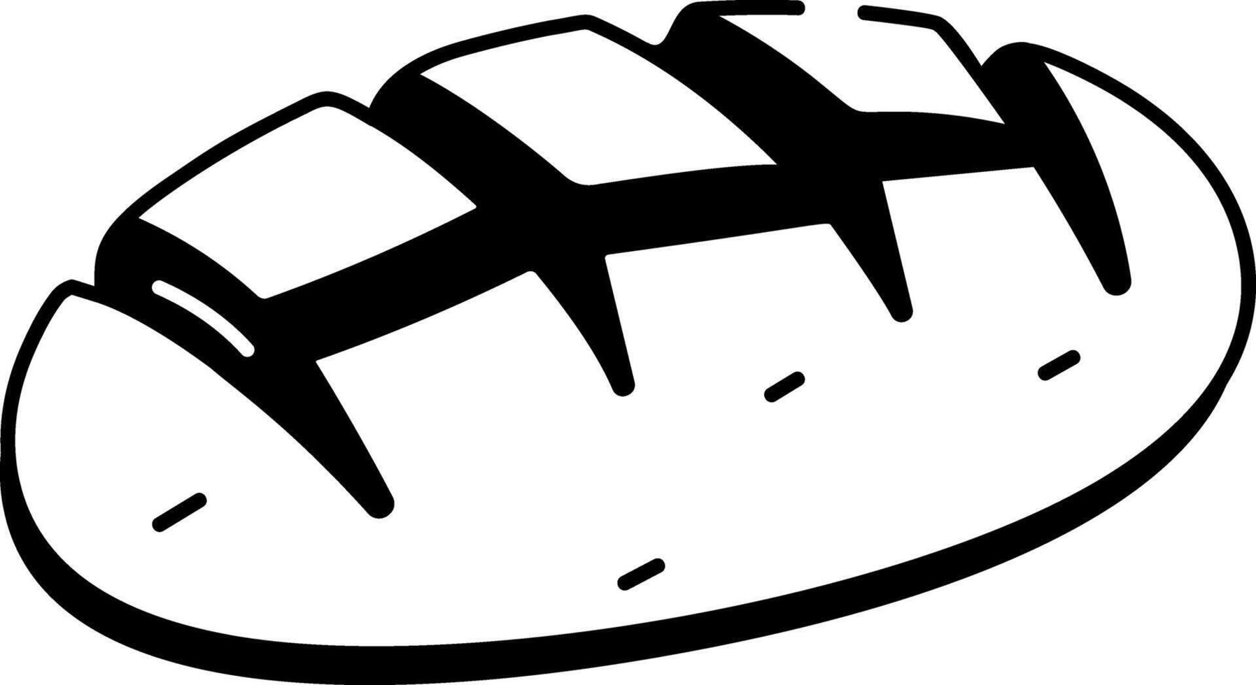 Religious communion bread icon inhand drawn style vector