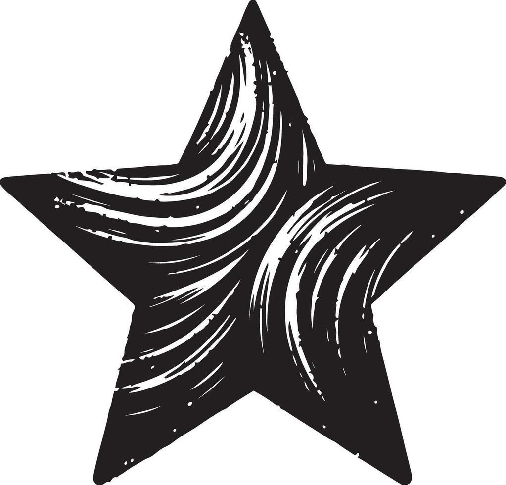 A modern star silhouette, perfect for adding a touch of elegance to your designs. vector