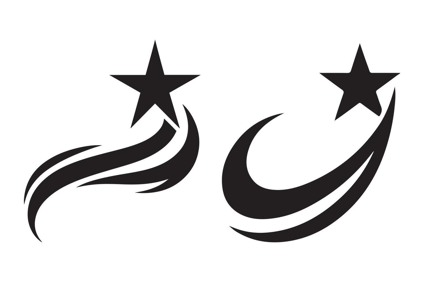 Stunning Silhouette Star Design for Digital Use vector
