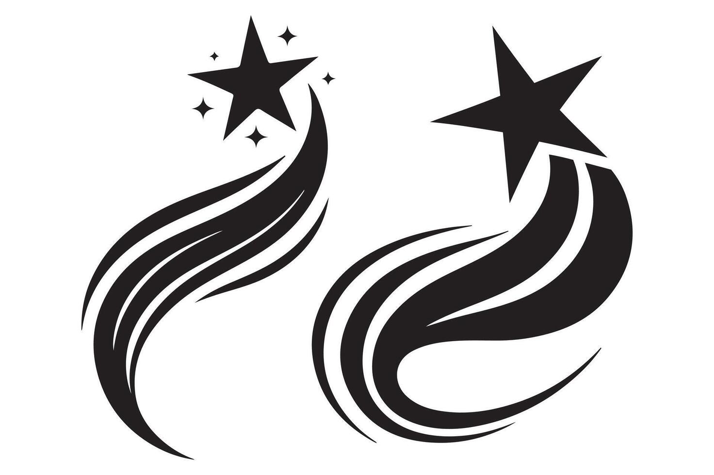 Celestial Star Silhouette for Creative Graphics vector