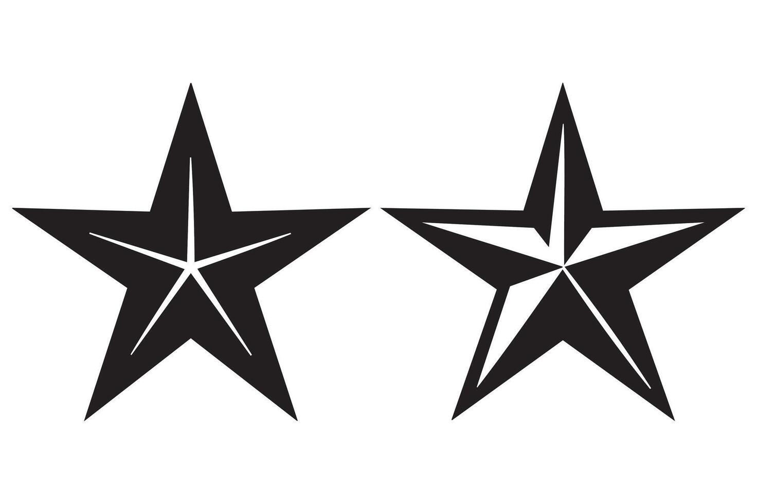 Minimalist Star Shape Silhouette for Design Projects vector