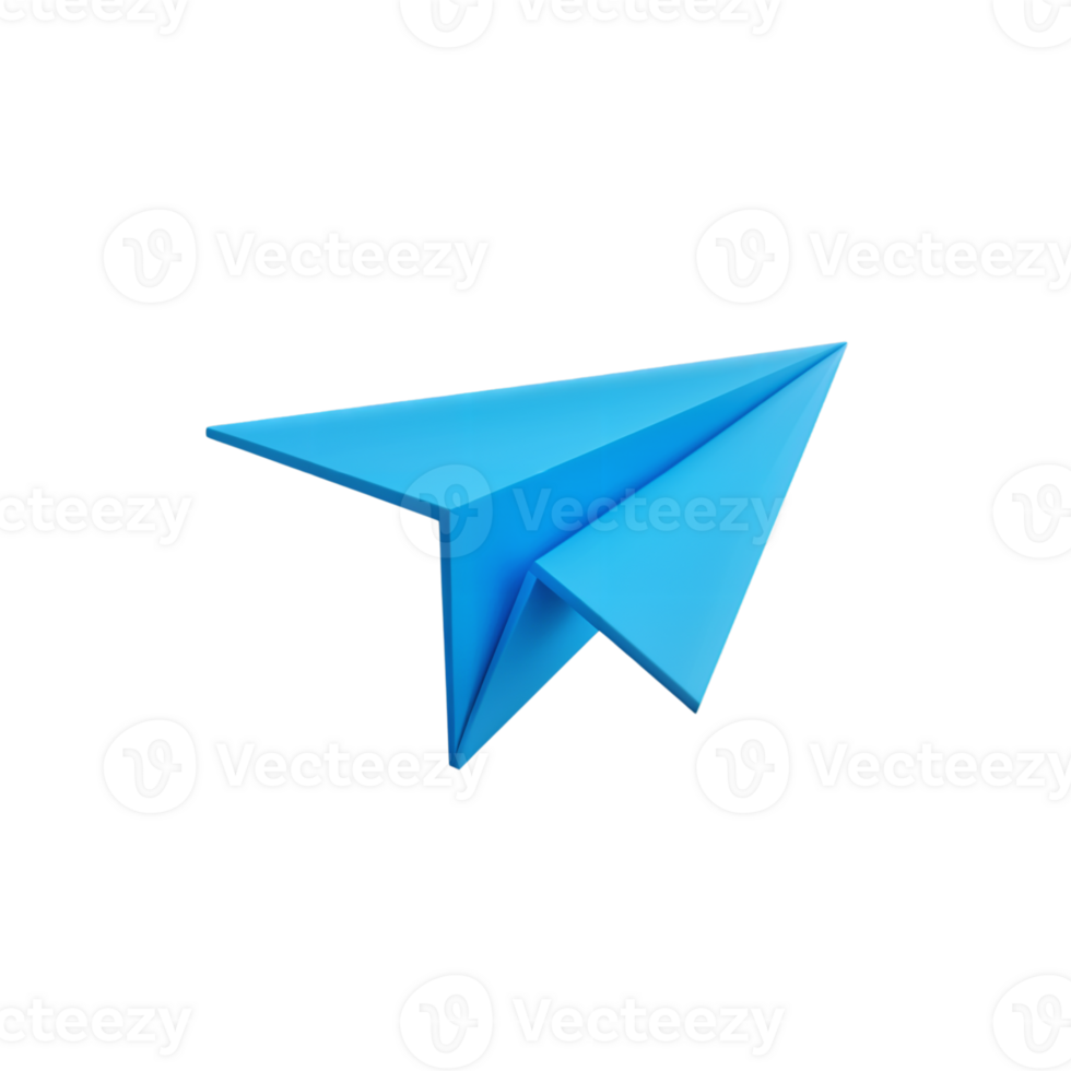 Blue Paper Airplane Symbolizing Communication Style png