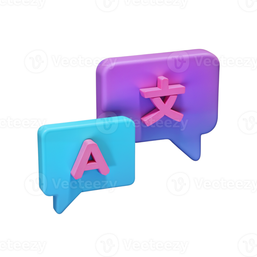 Colorful symbols for language exchange png