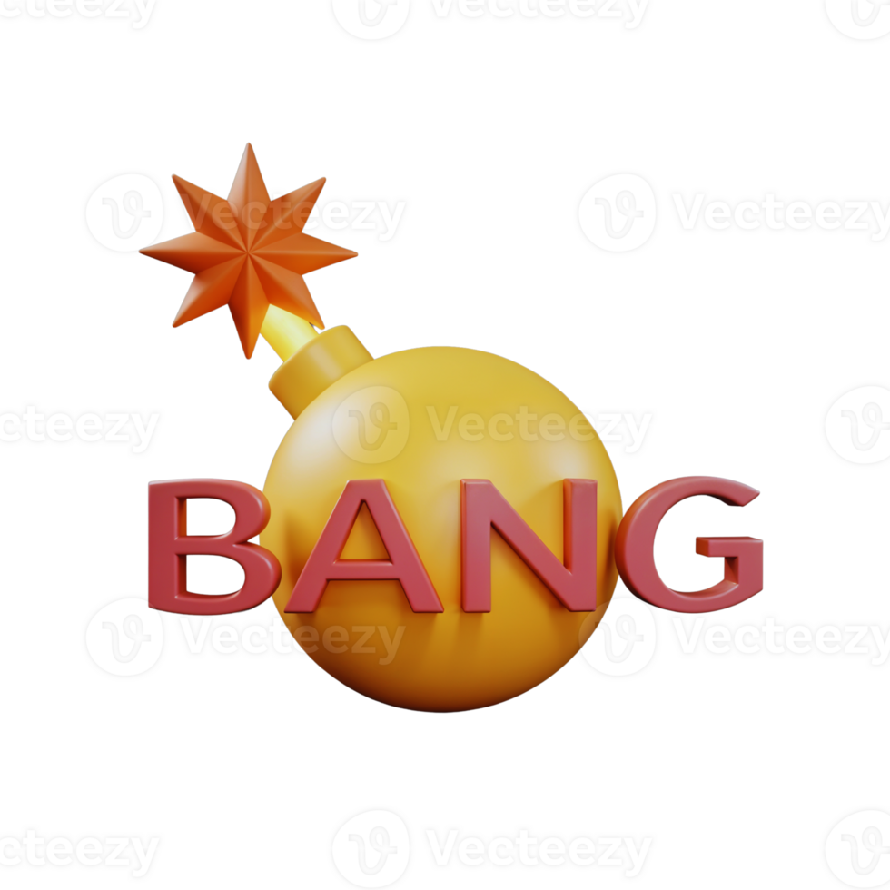 Explosive graphic design featuring a bomb and text png