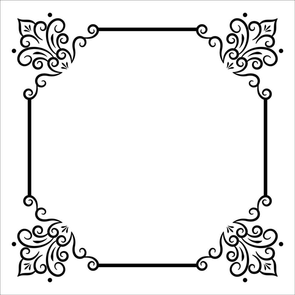 Art frame border design vector