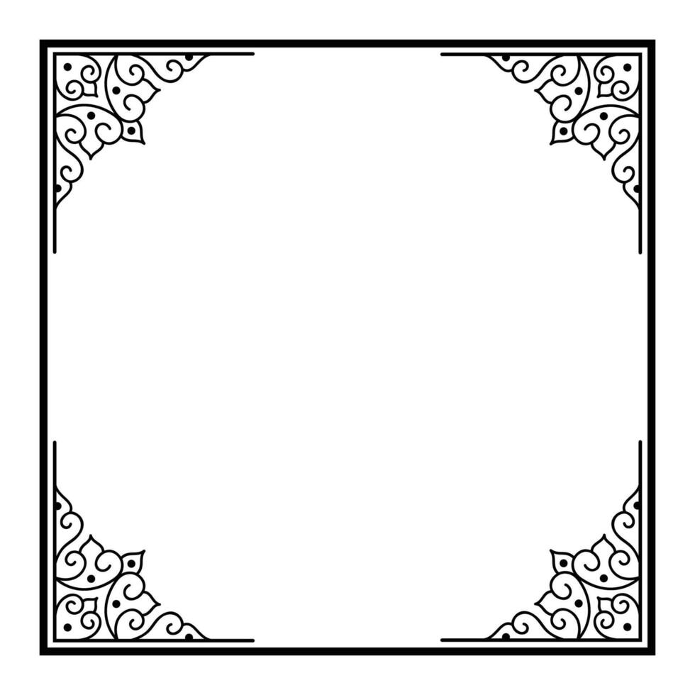 Vintage ornament frame. Decorative border frame vector