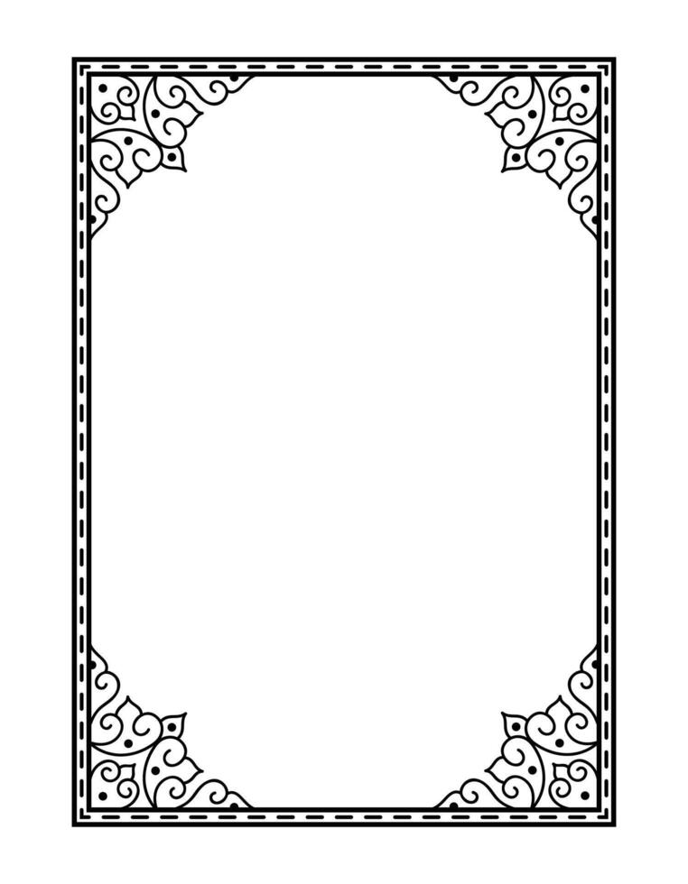 Decorative border frame design vector
