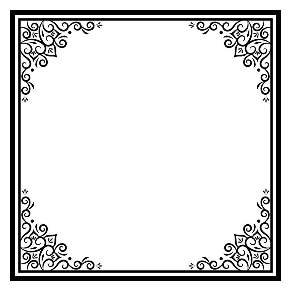 Frame border ornate design vector