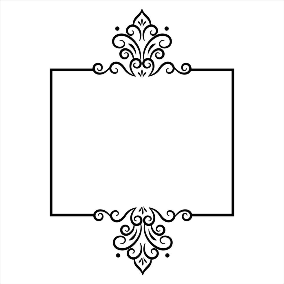 Ornamental frame border illustration vector