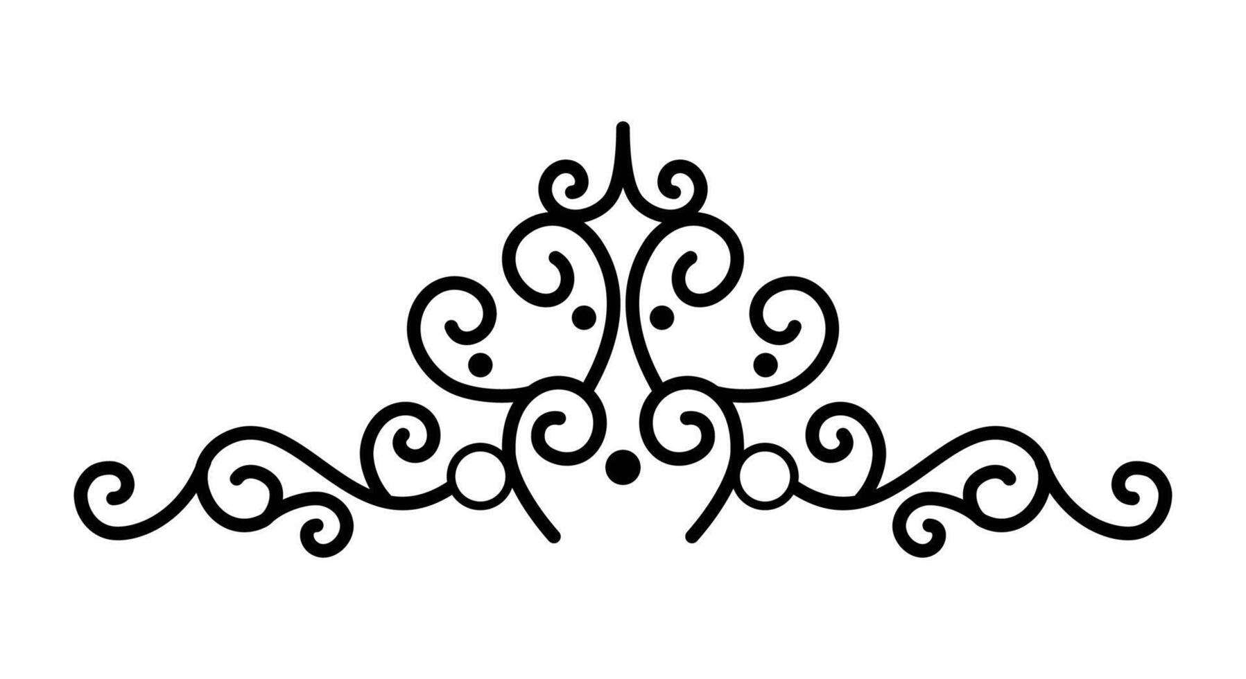 Ornate vintage divider frames and scroll element vector