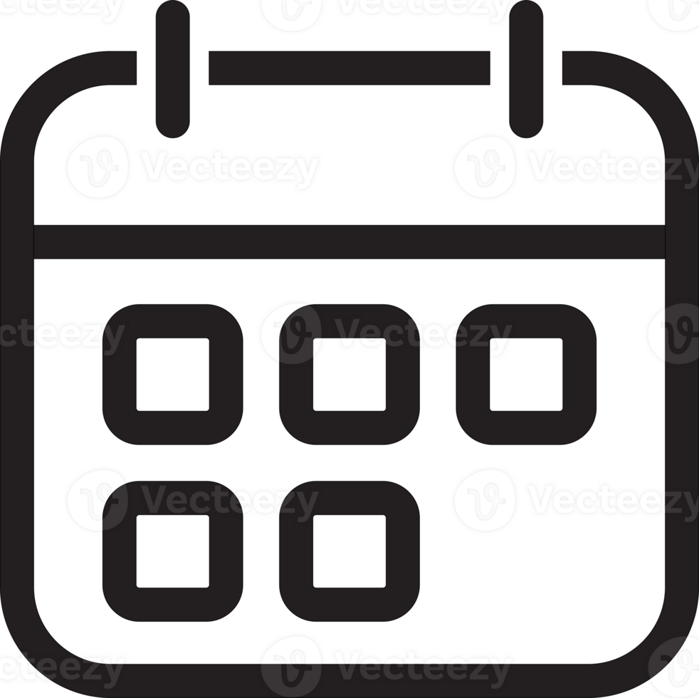 Calendar outline icon for your web site design, logo, app, UI. illustration png