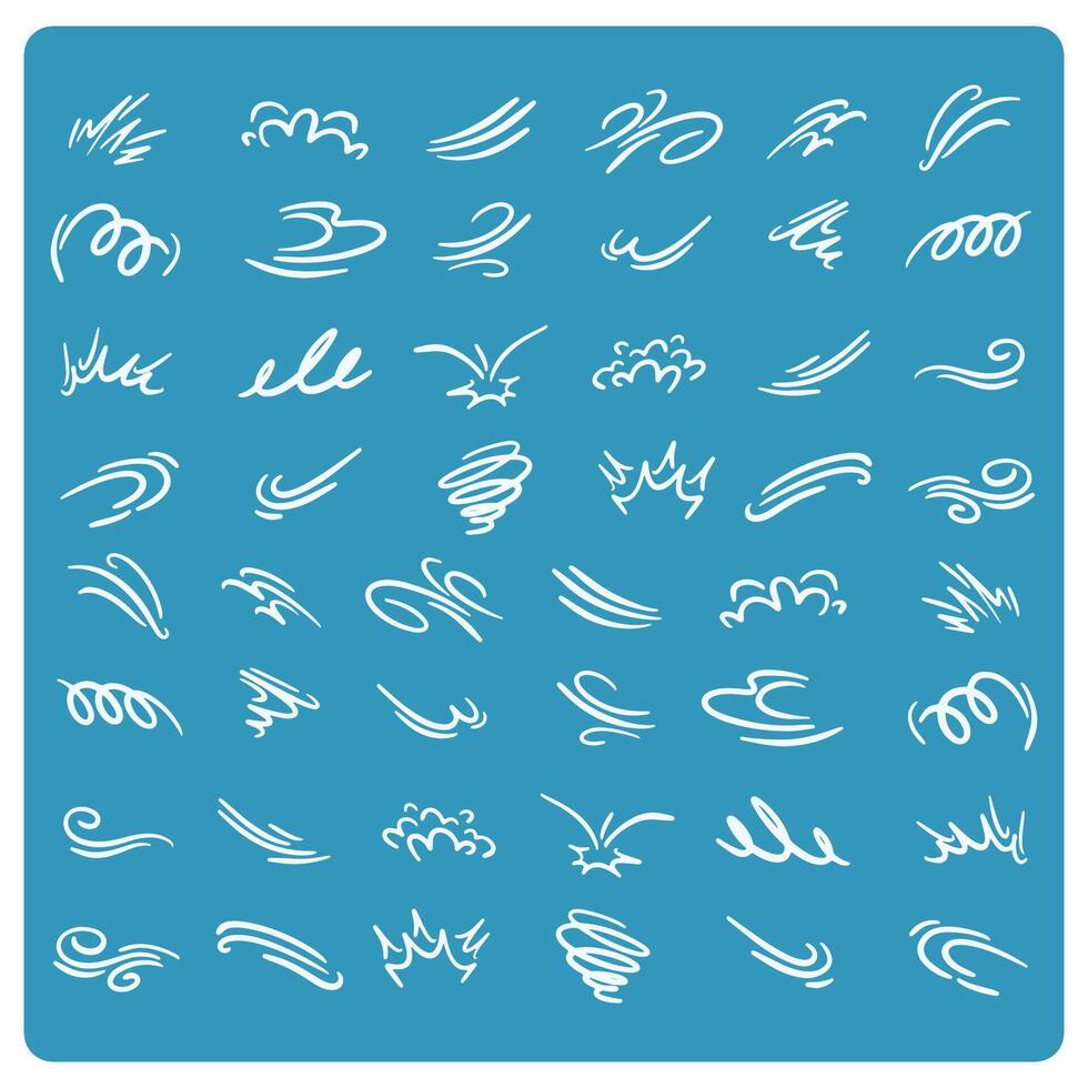 Doodle illustration with cute doodle elements. Modern design element on blue background vector