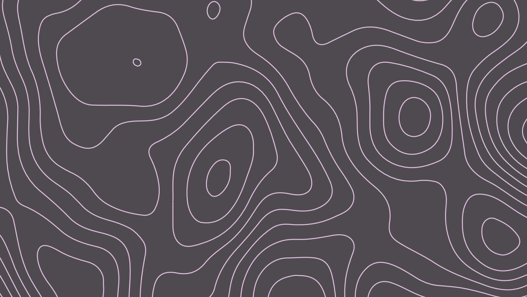 Stylish Wavy Contour Map on a Dark Surface vector
