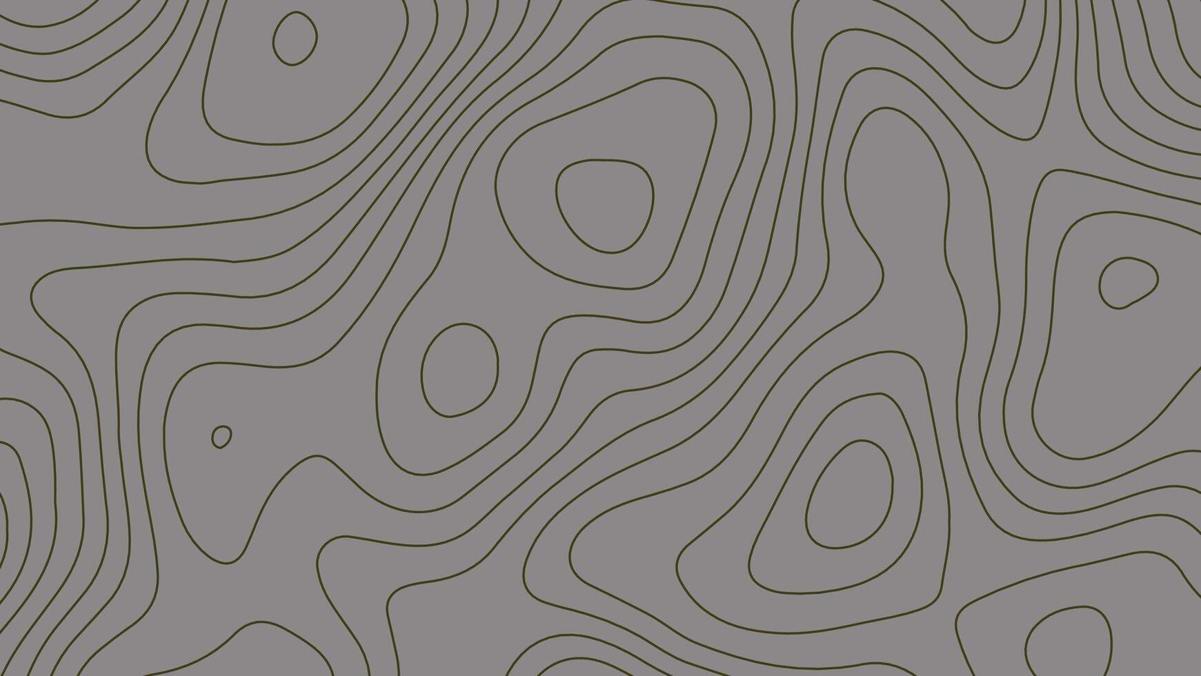 Seamless Topographic Pattern with Wavy Contour Lines on Gray Background vector