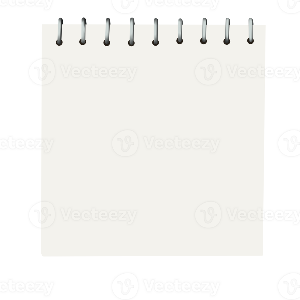 Blank Spiral Notebook Page png