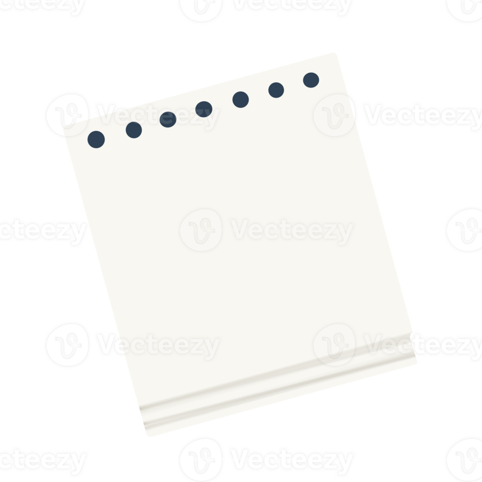 Blank Notepad with Spiral Binding png