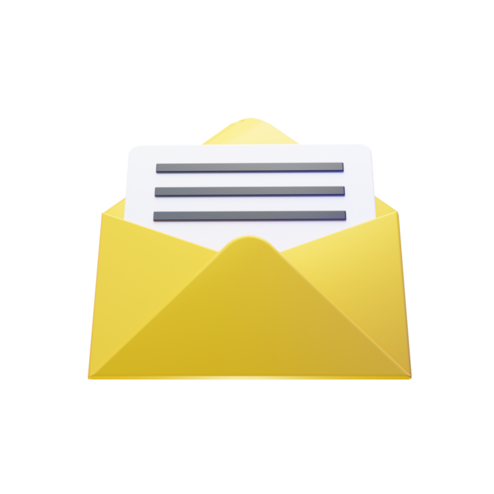 Email icon with a note inside png