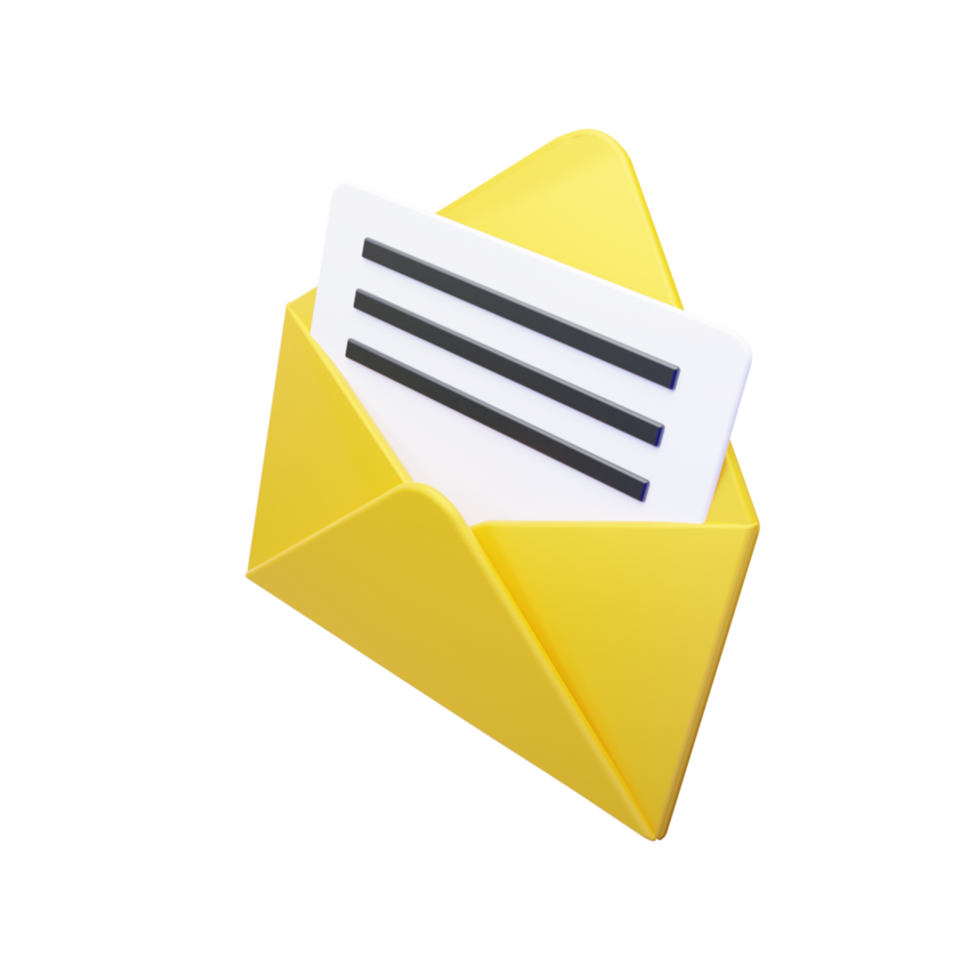 An email envelope with a white envelope png