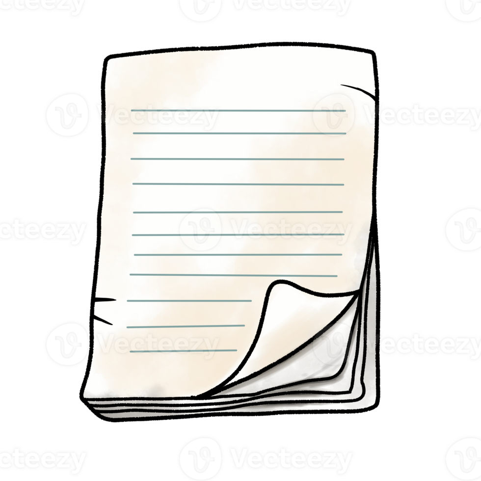 Illustration of old blank Lined Paper png
