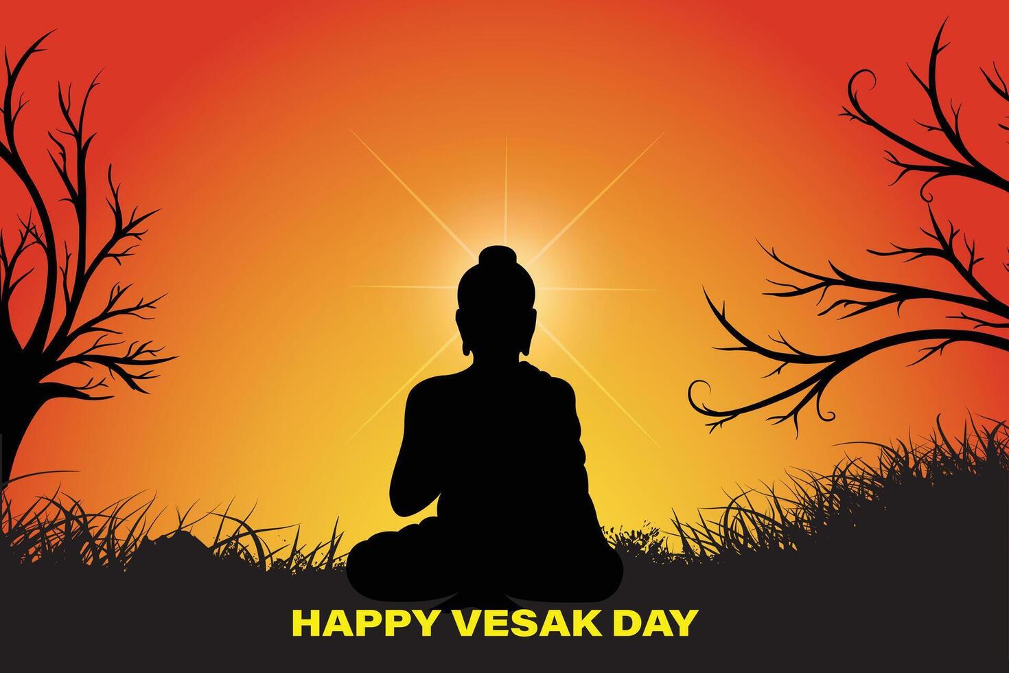 HAPPY VESAK DAY vector