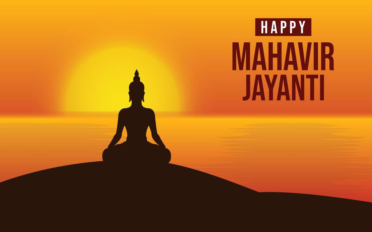 Mahavir Jayanti background. vector