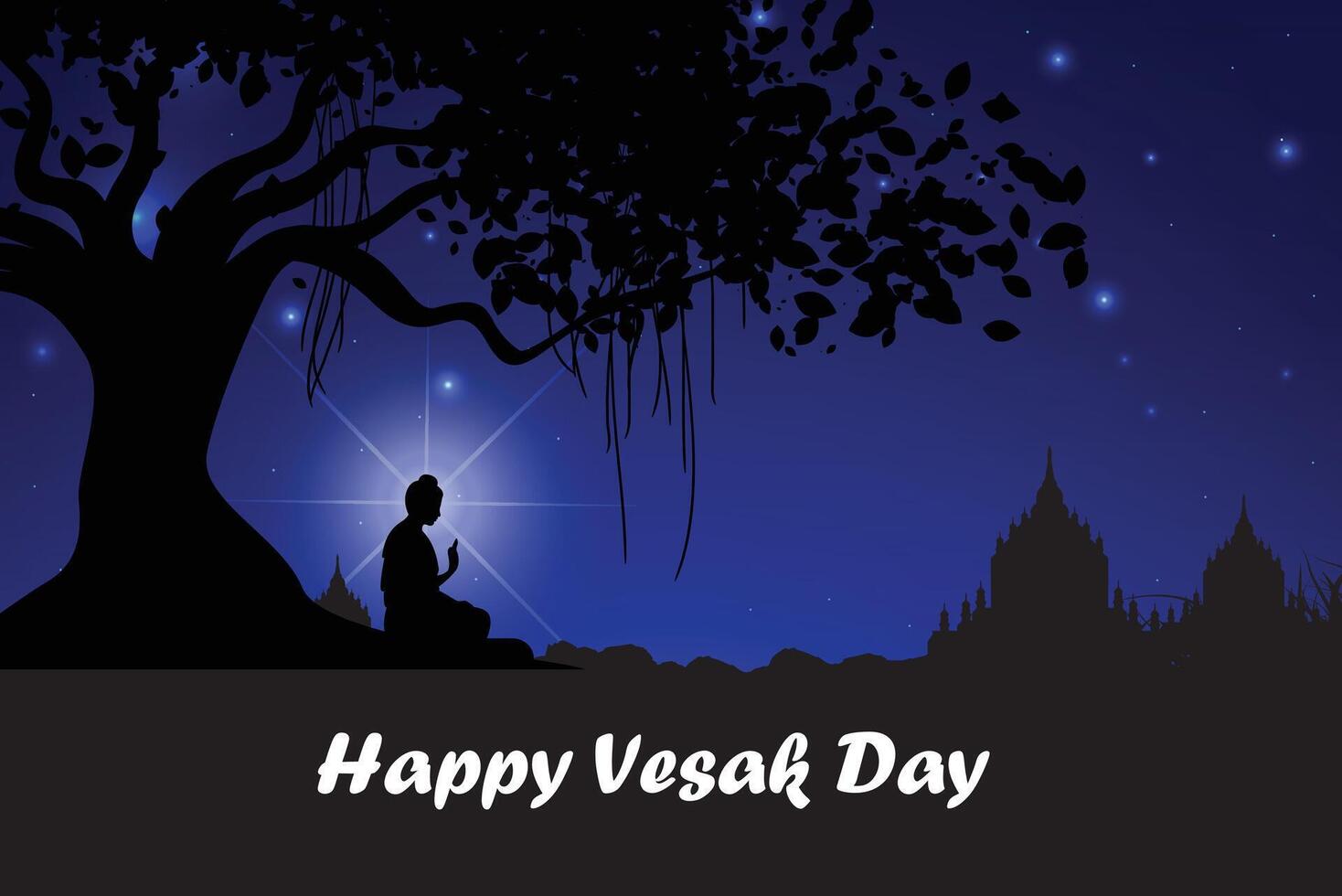 Vesak day banner vector