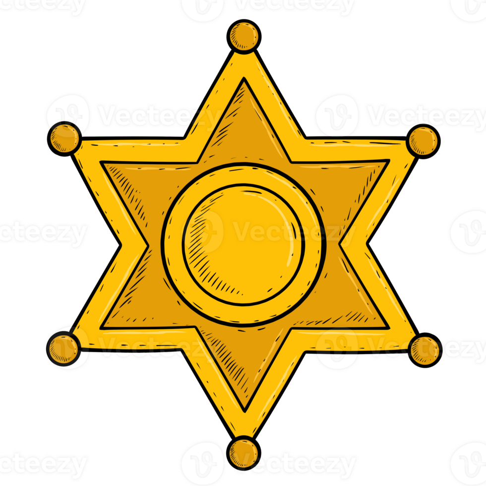 illustration of star badge isolated png