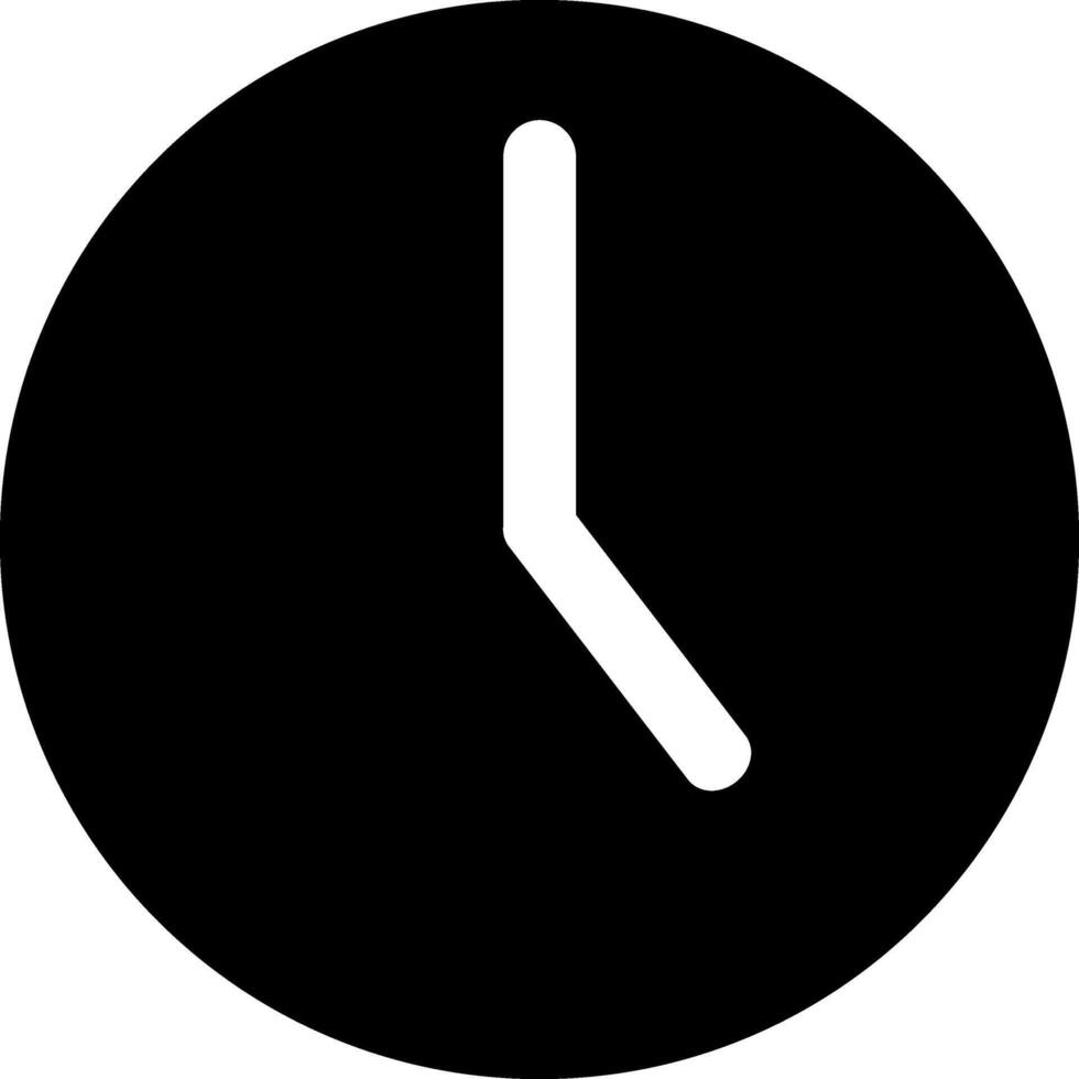 Clock icon isolated Stencil time symbol clipart vector