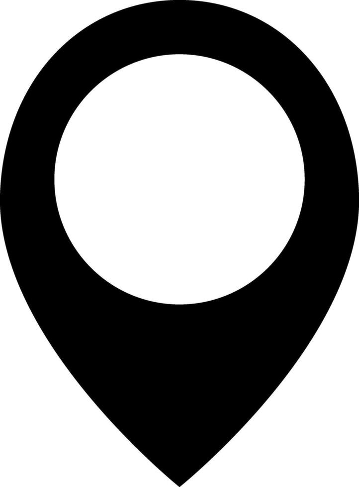 Map pointer icon Stencil GPS location symbol vector