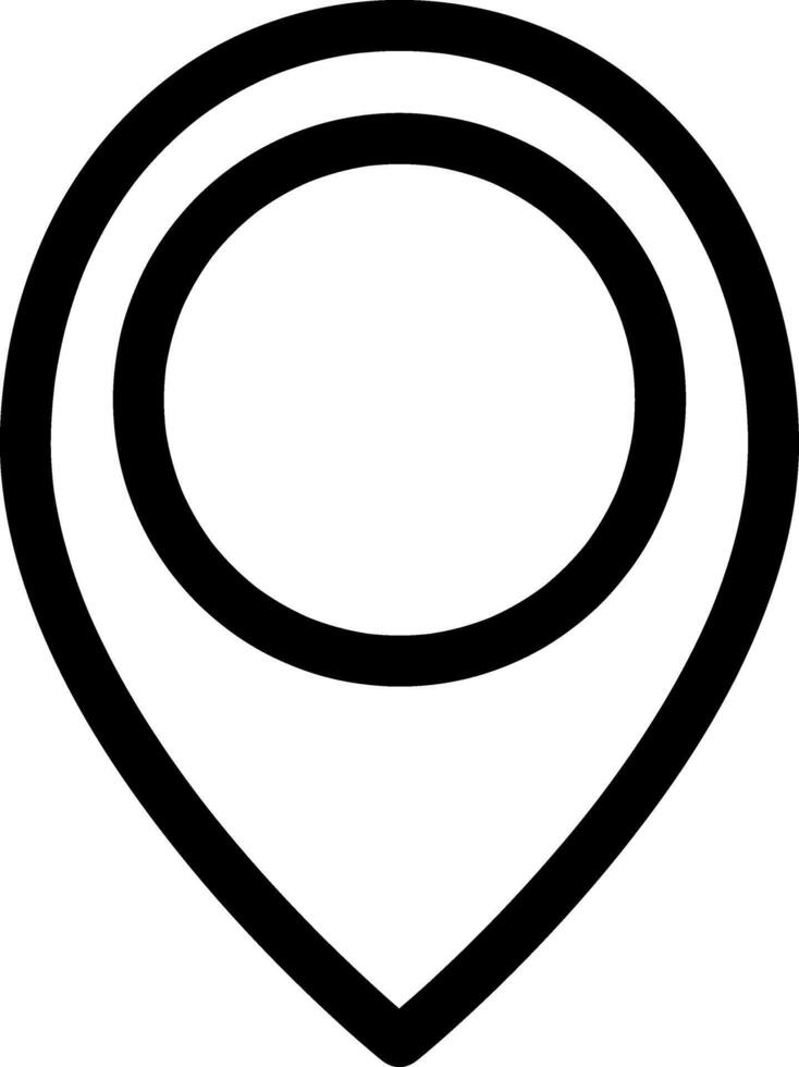 Map pointer icon Outline GPS location vector